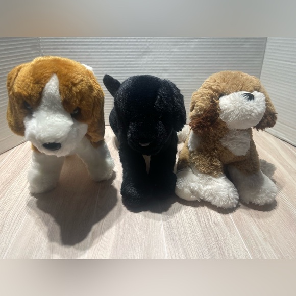 Lot of 3 Douglas Dog Plush Stuffed Animals – Realistic Puppy Toys, Soft & Cuddly - Picture 1 of 11